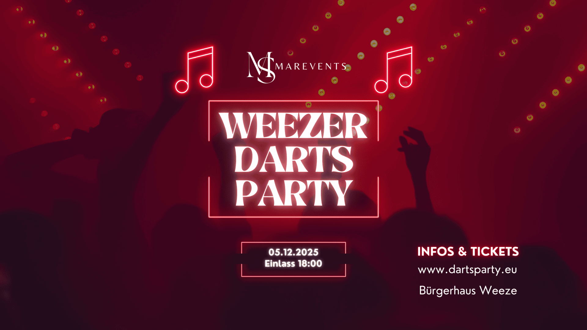 Weezer Darts Party 2025 Hintergrundbild